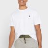 Vita Ralph Lauren Essential T-shirts med rund hals för män