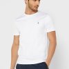 Vita Ralph Lauren Essential T-shirts med rund hals för män