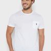 Vita Ralph Lauren Essential T-shirts med rund hals för män