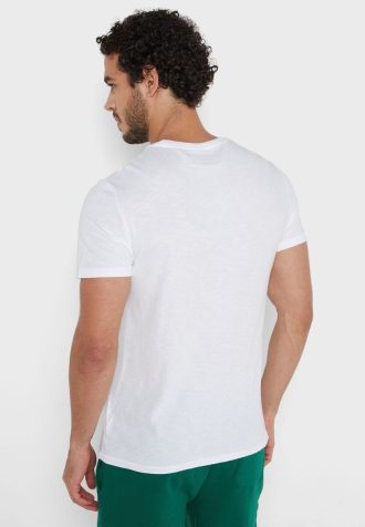 Vita Ralph Lauren Essential T-shirts med rund hals för män