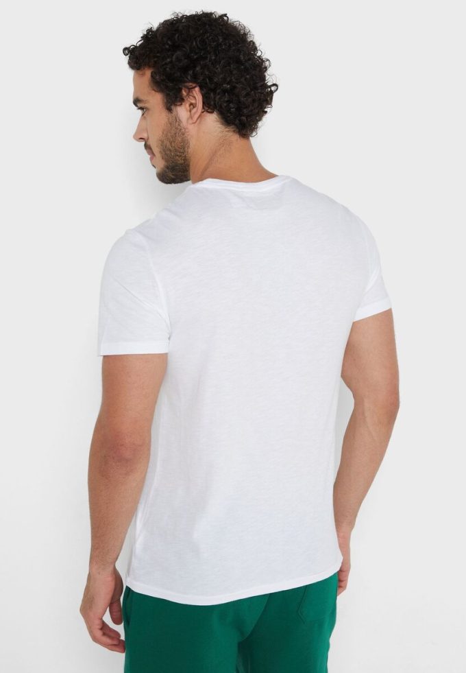 Vita Ralph Lauren Essential T-shirts med rund hals för män