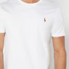 Vita Ralph Lauren Essential T-shirts med rund hals för män
