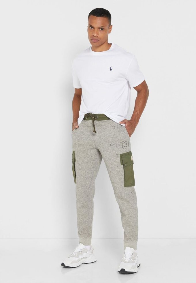 Vita Ralph Lauren Essential T-shirts med rund hals för män