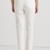 Vita Ralph Lauren Eyelet-Patchwork avslappnade avsmalnande jeans för kvinnor Vita Ralph Lauren Eyelet-Patchwork avslappnade avsmalnande jeans för kvinnor