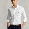 Vita Ralph Lauren fjäderviktiga meshskjortor för män Vita Ralph Lauren fjäderviktiga meshskjortor för män