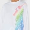 Vita Ralph Lauren grafiska T-shirts för kvinnor Vita Ralph Lauren grafiska T-shirts för kvinnor