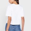 Vita Ralph Lauren grafiska T-shirts med rund hals för kvinnor Vita Ralph Lauren grafiska T-shirts med rund hals för kvinnor