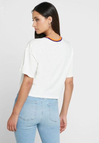 Vita Ralph Lauren grafiska T-shirts med rund hals för kvinnor