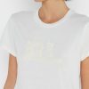 Vita Ralph Lauren grafiska T-shirts med rund hals för kvinnor Vita Ralph Lauren grafiska T-shirts med rund hals för kvinnor