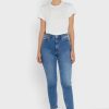 Vita Ralph Lauren grafiska T-shirts med rund hals för kvinnor Vita Ralph Lauren grafiska T-shirts med rund hals för kvinnor