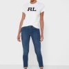 Vita Ralph Lauren grafiska T-shirts med rund hals för kvinnor Vita Ralph Lauren grafiska T-shirts med rund hals för kvinnor