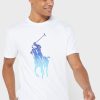 Vita Ralph Lauren grafiska T-shirts med rund hals för män Vita Ralph Lauren grafiska T-shirts med rund hals för män