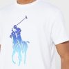 Vita Ralph Lauren grafiska T-shirts med rund hals för män Vita Ralph Lauren grafiska T-shirts med rund hals för män