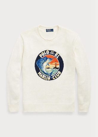 Vita Ralph Lauren Grafiska tröjor i bomull-linne för män