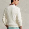 Vita Ralph Lauren Grafiska tröjor i bomull-linne för män Vita Ralph Lauren Grafiska tröjor i bomull-linne för män