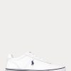 Vita Ralph Lauren Hanford lädersneakers för män