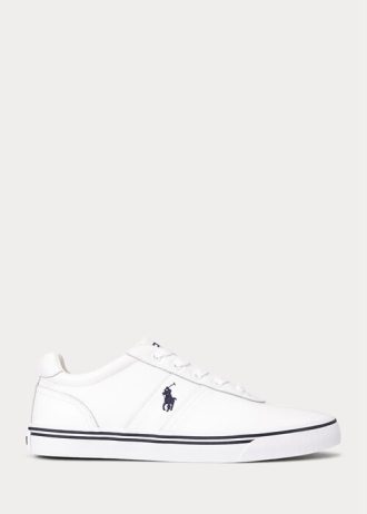 Vita Ralph Lauren Hanford lädersneakers för män