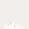 Vita Ralph Lauren Janson II Canvas Sneakers för kvinnor