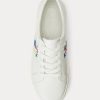 Vita Ralph Lauren Janson III Sneakers i nappaläder för kvinnor