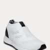 Vita Ralph Lauren Kacie Slip-On Sneakers för kvinnor