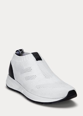 Vita Ralph Lauren Kacie Slip-On Sneakers för kvinnor