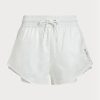 Vita Ralph Lauren Layered Ripstop-jersey Shorts med dragsko för kvinnor Vita Ralph Lauren Layered Ripstop-jersey Shorts med dragsko för kvinnor