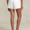 Vita Ralph Lauren Layered Ripstop-jersey Shorts med dragsko för kvinnor Vita Ralph Lauren Layered Ripstop-jersey Shorts med dragsko för kvinnor