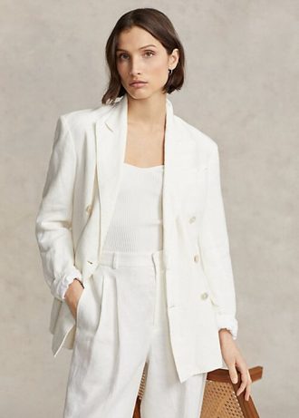 Vita Ralph Lauren linneblazers för kvinnor