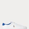 Vita Ralph Lauren Longwood lädersneakers för män
