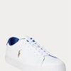 Vita Ralph Lauren Longwood lädersneakers för män