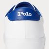 Vita Ralph Lauren Longwood lädersneakers för män