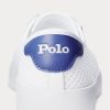 Vita Ralph Lauren Nelson Sneakers i lädertrim för män