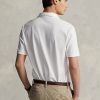 Vita Ralph Lauren pikétröjor i stretchnät med dragkedja för män