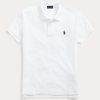 Vita Ralph Lauren pikétröjor med mesh i klassisk passform för kvinnor Vita Ralph Lauren pikétröjor med mesh i klassisk passform för kvinnor