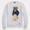 Vita Ralph Lauren Polo Bear bomullströjor för kvinnor