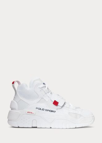 Vita Ralph Lauren PS100 High-Top Sneakers för män