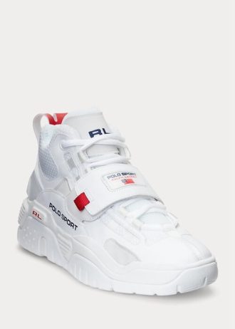 Vita Ralph Lauren PS100 High-Top Sneakers för män