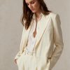 Vita Ralph Lauren Safford Wool Gabardine blazers för kvinnor Vita Ralph Lauren Safford Wool Gabardine blazers för kvinnor