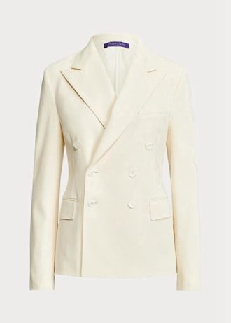Vita Ralph Lauren Safford Wool Gabardine blazers för kvinnor