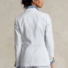 Vita Ralph Lauren Seersucker blazers för kvinnor Vita Ralph Lauren Seersucker blazers för kvinnor