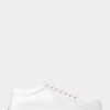 Vita Ralph Lauren Severn Sneakers i kalvskinn för män