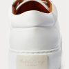 Vita Ralph Lauren Severn Sneakers i kalvskinn för män