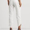Vita Ralph Lauren Shantung Cargo-byxor för kvinnor Vita Ralph Lauren Shantung Cargo-byxor för kvinnor