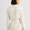 Vita Ralph Lauren skjortor i linne med bälte för kvinnor