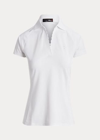 Vita Ralph Lauren skräddarsydda pikétröjor med passform för kvinnor