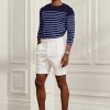 Vita Ralph Lauren Skräddarsydda Stretch Chino Shorts för män