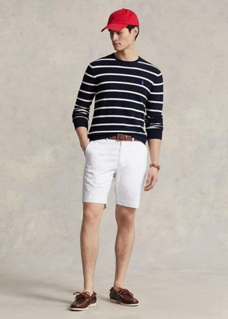 Vita Ralph Lauren Skräddarsydda Stretch Twill Shorts för män