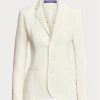 Vita Ralph Lauren Skye Canvas Blazers i linne för kvinnor Vita Ralph Lauren Skye Canvas Blazers i linne för kvinnor