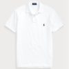 Vita Ralph Lauren Slim Fit Mesh pikétröjor för män