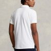Vita Ralph Lauren Slim Fit Mesh pikétröjor för män